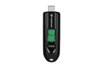 TRANSCEND 256GB JF790C USB C (5Gpbs) CAPLESS FLASH DRIVE - BLACK AND GREEN