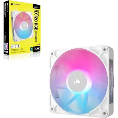 Corsair RX RGB Series; iCUE LINK RX120 RGB White; 120mm Fan; Single Pack