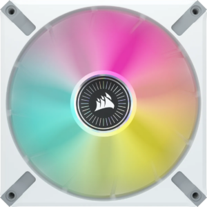 Corsair ML140 140mm PWM 400 - 2000 RPM Premium Magnetic Levitation Fan; Dual Pack With Lighting Node Core - White (CO-9050119-WW)