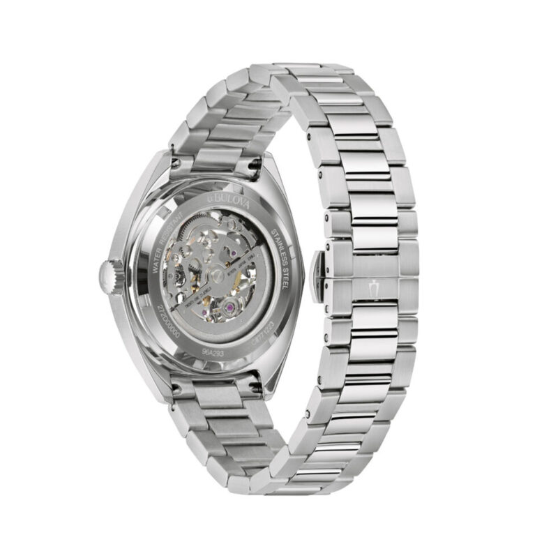 Bulova Classic Surveyor Stainless Steel Silver Skeleton Dial Automatic 96A293 Men’s Watch - 96A293