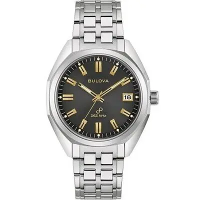 Bulova Classic Precisionist Jet Star Stainless Steel Grey Dial Quartz 96B415 Men's Watch