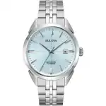 Bulova Sutton Stainless Steel Ice Blue Dial Automatic 96B423 Men's Watch