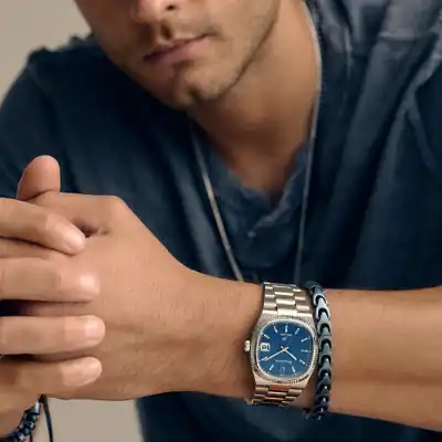 Bulova Classic Super Seville 262kHz Precisionist Stainless Steel Blue Dial Quartz 96B440 Men’s Watch - 96B440