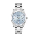 Bulova Surveyor Stainless Steel Light Blue Automatic 96B469 Men's Watch