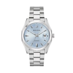 Bulova Surveyor Stainless Steel Light Blue Automatic 96B469 Men's Watch