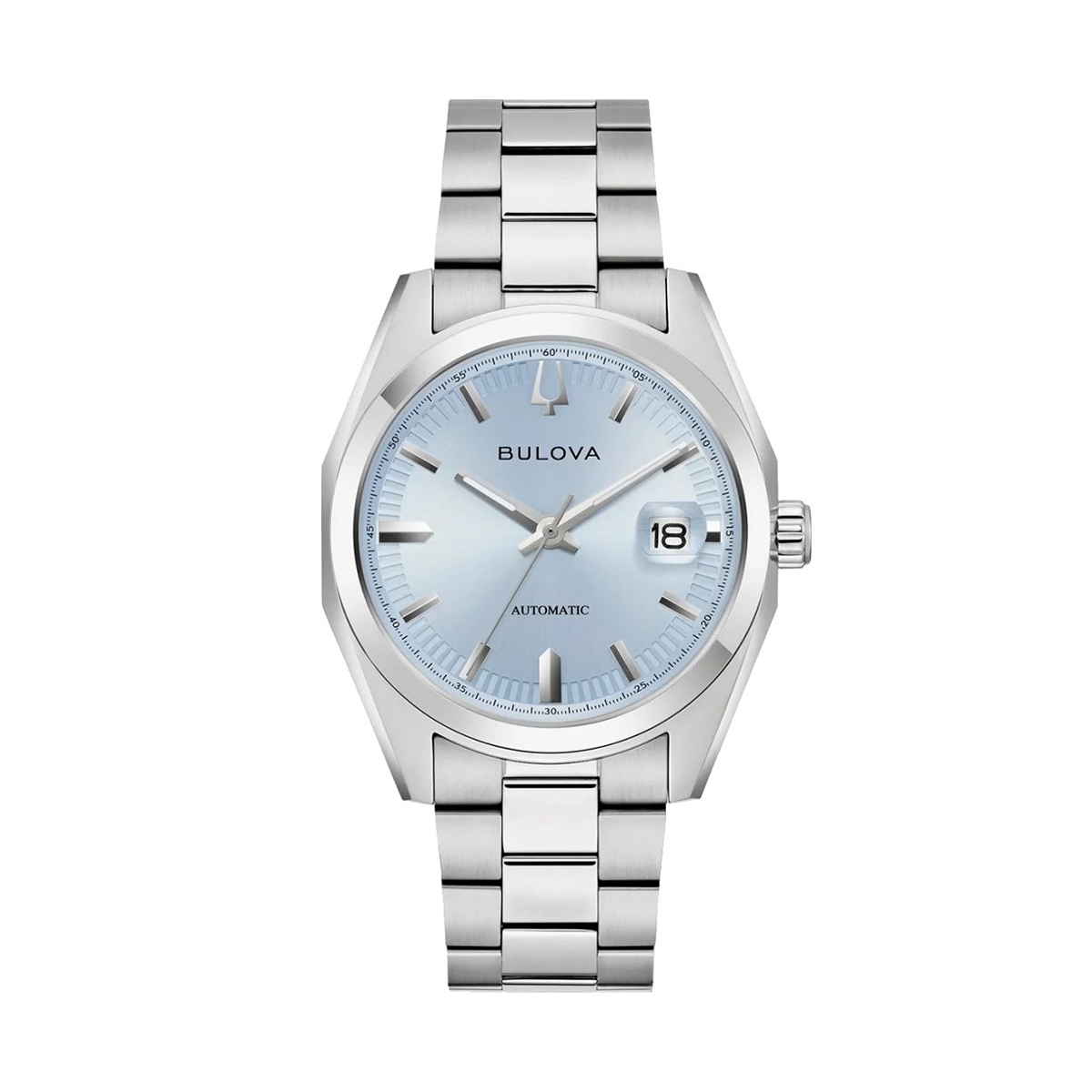 Bulova Surveyor Stainless Steel Light Blue Automatic 96B469 Men's Watch 1 Bulova Surveyor Stainless Steel Light Blue Automatic 96B469 Men's Watch