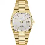 Bulova Super Seville Gold Tone Stainless Steel White Dial Quartz 97B223 Men's Watch