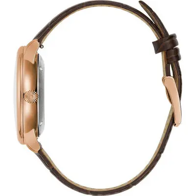 Bulova Hudson Leather Strap Silver Dial Automatic 97B225 Men’s Watch - 97B225