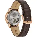 Bulova Hudson Leather Strap Silver Dial Automatic 97B225 Men’s Watch - 97B225