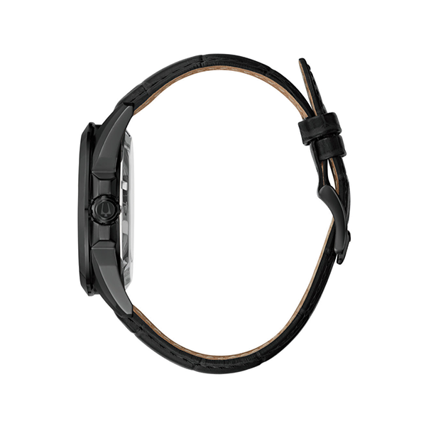 Bulova Classic Sutton Leather Strap Silver Skeleton Dial Automatic 98A304 100M Men's Watch - Image 2