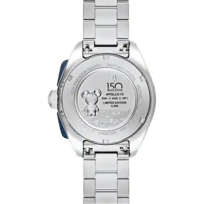 Bulova Lunar Pilot Timascus Chronograph 150th Anniversary Limited Edition Blue Dial Quartz 98A329 Men’s Watch - 98A329