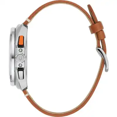 Bulova Racer Chronograph Leather Strap Black Dial Quartz 98B427 100M Men’s Watch - 98B427