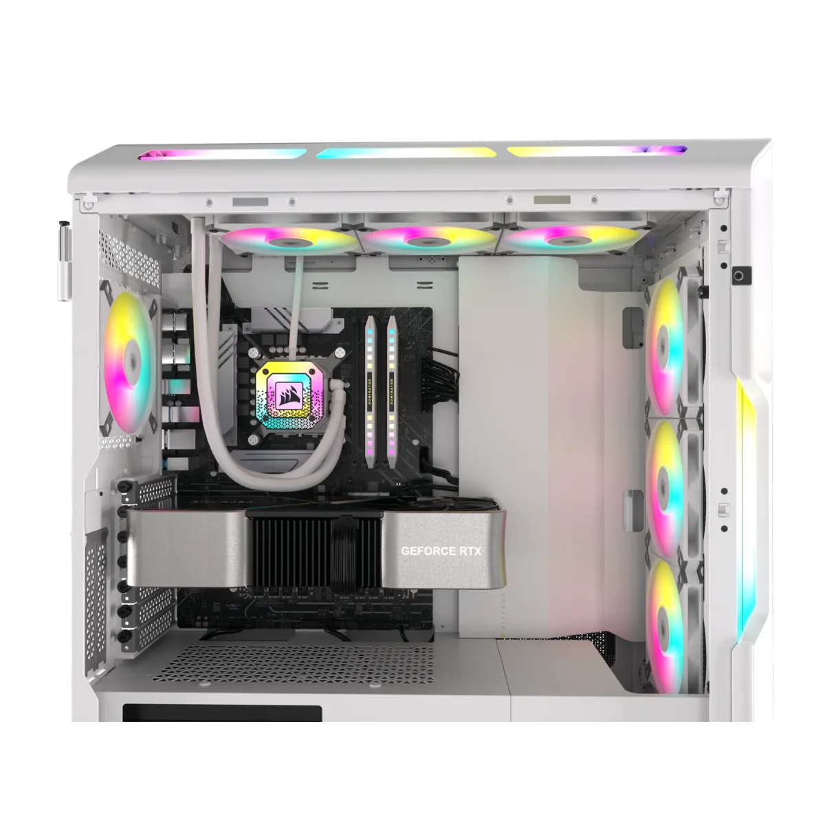 Corsair iCUE AF120 RGB SLIM 120mm PWM Fluid Dynamic Bearing Fan - White - Image 22