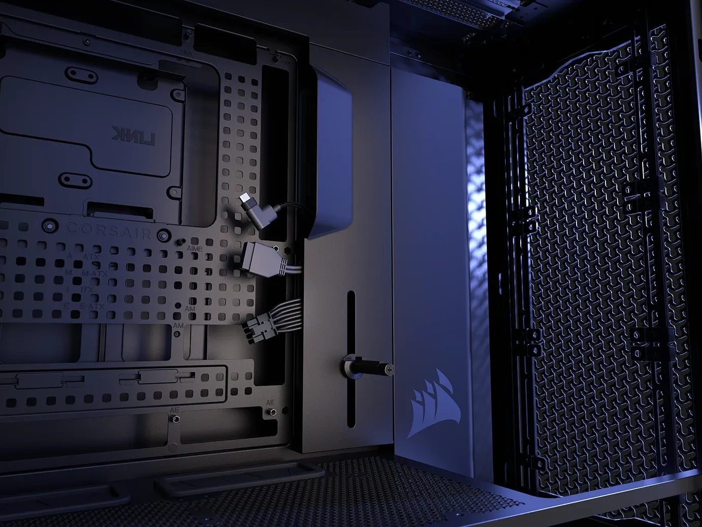 FRAME 5000D RS ARGB Mid-Tower PC Case; 4x RS140 ARGB Fans; 2x 2.5'' ; 1x 3.5'' ; Black. - Image 7