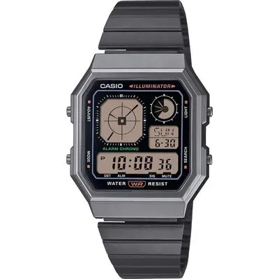 Casio Vintage Retro Future Edgy Collection - Full Black (A130WEGG-1AEF) Unisex WATCHES