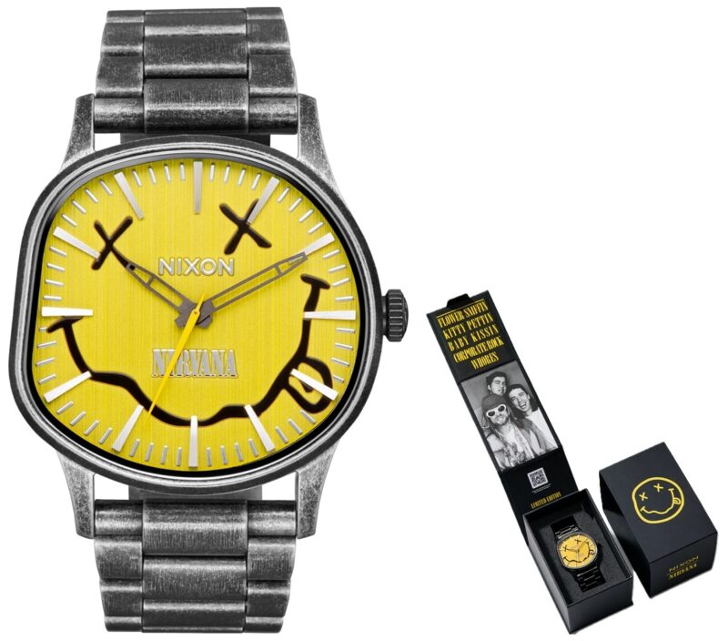 Nixon Yellow Nirvana Smiley Men's Watch- Special Pack & Limited Edition Watchset (A1417-5273)