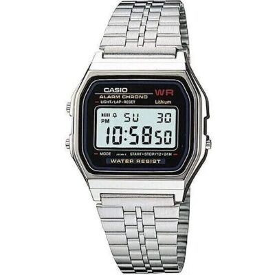 Casio Digital Alarm Chrono Stainless Steel A159wa-n1df A159wa-n1 Men's Watch