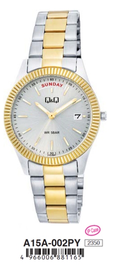 Q&q Lady Day & Date (A15A-002PY) Women's Watch