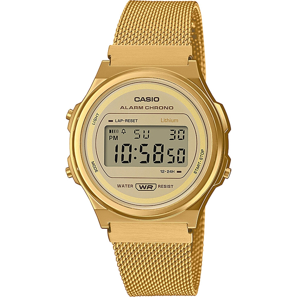 Casio Vintage Round - Gold Mesh (A171WEMG-9AEF) Unisex Watch