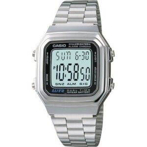 Casio Digital Stainless Steel Alarm Chrono Dual Time A178WA-1ADF A178WA-1A Men's Watch