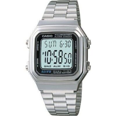 Casio Vintage Illuminator 10 Year Battery Dual Time (A178WA-1ADF) Unisex WATCHES