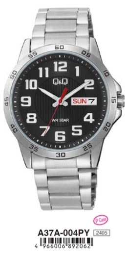 Q&q Gent Day & Date (A37A-004PY) Men's Watch