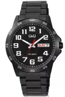 Q&q Gent Day & Date (A37A-006PY) Men's Watch
