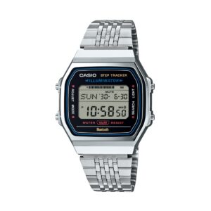 Casio Vintage Bluetooth® Smartphone Link - Steel - Built-in Accelerometer Senses Body Movements + Steps Counter - Black (ABL-100WE-1AEF) Unisex Watch