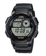 Casio Sport Diver - World Time Illuminator 5 Alarms. 10 Years Battery - Black (AE-1000W-1AVDF) Unisex Watch