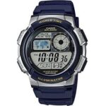 Casio Sport Diver - World Time Illuminator 5 Alarms. 10 Years Battery - Silver (AE-1000W-2AVDF) Men WATCHES