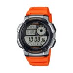 Casio Sport  Diver - World Time Illuminator 5 Alarms. 10 Years Battery - Orange (AE-1000W-4BVDF) Men's Watch