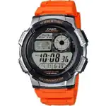Casio Sport Diver - World Time Illuminator 5 Alarms. 10 Years Battery - Orange (AE-1000W-4BVDF) Men WATCHES