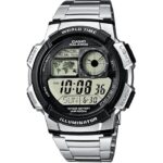 Casio Sport Diver - World Time Illuminator - 5 Alarms. 10 Years Battery (AE-1000WD-1AVDF) Men WATCHES