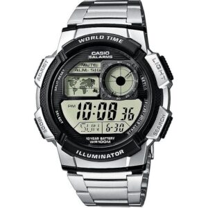 Casio Sport Diver - World Time Illuminator - 5 Alarms. 10 Years Battery (AE-1000WD-1AVDF) Men WATCHES