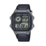 Casio Sport Illuminator - World Time Illuminator 5 Alarms - Future Classic Collection - Black (AE-1200WHUB-8AVEF) Men's Watch