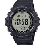 Casio Sport Illuminator Worldtime 10 Years Battery - Black (AE-1500WH-1AVCF) Men WATCHES