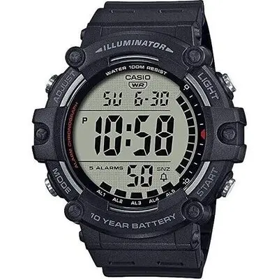 Casio Sport Illuminator Worldtime 10 Years Battery - Black (AE-1500WH-1AVCF) Men WATCHES