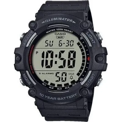 Casio Sport Illuminator Worldtime 10 Years Battery - Black (AE-1500WH-1AVEF) Men WATCHES