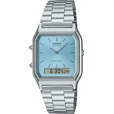 Casio Vintage Edgy Collection Sunray Dial - Light Blue (AQ-230A-2A1MQYES) Unisex WATCHES