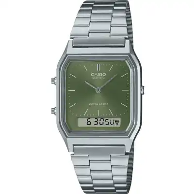 Casio Vintage Edgy Collection Sunray Dial - Green Moss (AQ-230A-3AMQYES) Unisex WATCHES
