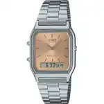 Casio Vintage Edgy Collection Sunray Dial - Pink Copper (AQ-230A-4AMQYES) Unisex WATCHES