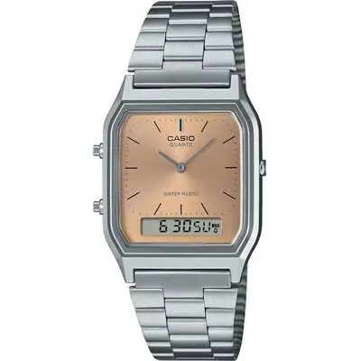 Casio Vintage Edgy Collection Sunray Dial - Pink Copper (AQ-230A-4AMQYES) Unisex WATCHES