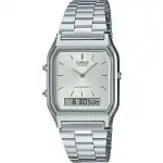 Casio Vintage Edgy Collection Sunray Dial - Silver (AQ-230A-7AMQYES) Unisex WATCHES