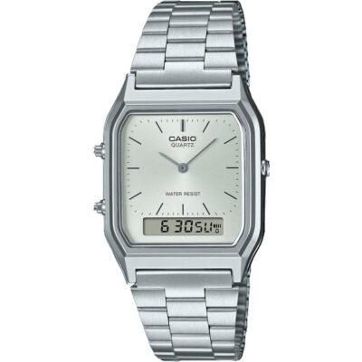 Casio Vintage Edgy Collection Sunray Dial - Silver (AQ-230A-7AMQYES) Unisex WATCHES