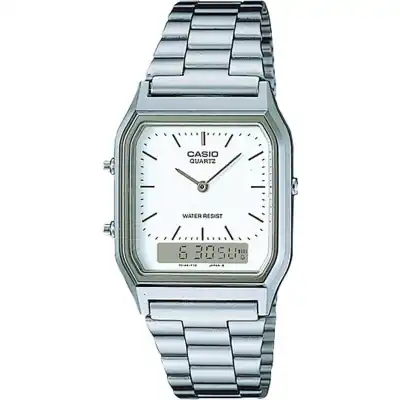 Casio Vintage Edgy Collection Sunray Dial - White (AQ-230A-7DMQYES) Unisex WATCHES