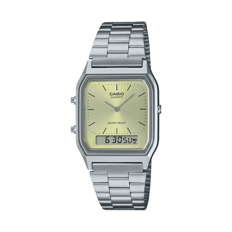 Casio Vintage Edgy Collection Sunray Dial - Green Lemon (AQ-230A-9AMQYES) Unisex Watch