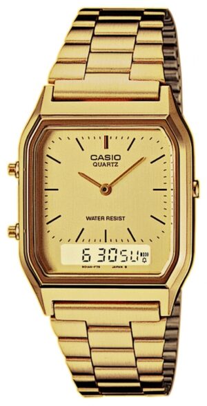 Casio Vintage Edgy Collection Sunray Dial - Gold (AQ-230GA-9DMQYES) Unisex Watch