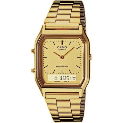 Casio Vintage Edgy Collection Sunray Dial - Gold (AQ-230GA-9DMQYES) Unisex WATCHES