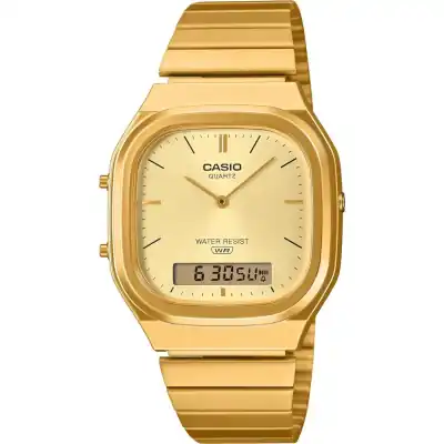 Casio Vintage Edgy Rounded Square - Gold (AQ-240EG-9AEF) Unisex WATCHES