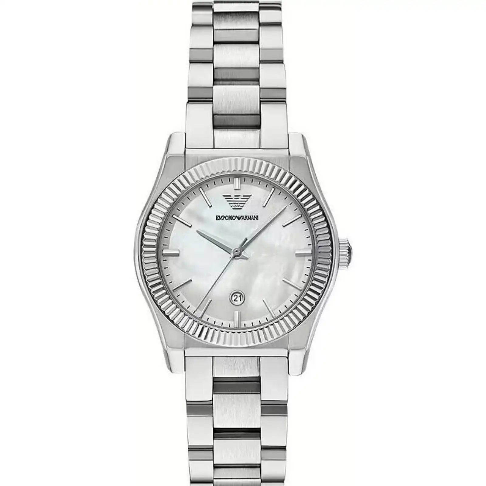 Emporio Armani Stainless Steel Mother Of Pearl Dial Quartz Ar11723 Women's Watch Emporio Armani Stainless Steel Mother Of Pearl Dial Quartz Ar11723 Women's Watch